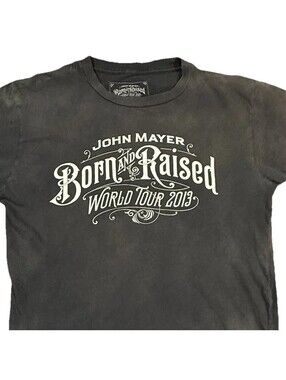 John Mayer Born and Raised World Tour 2013 T-Shirt S | Stone Washed